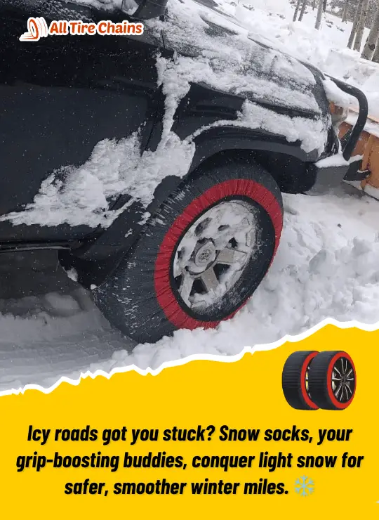  MATTE Automotive Snow Socks for Tires for Ultimate Grip Snow  Chain Alternative Traction Device for Truck SUV Van Car Textile Winter  Emergency Kit Auto Accessory, Tire Sock - Active Series (X-Large) 