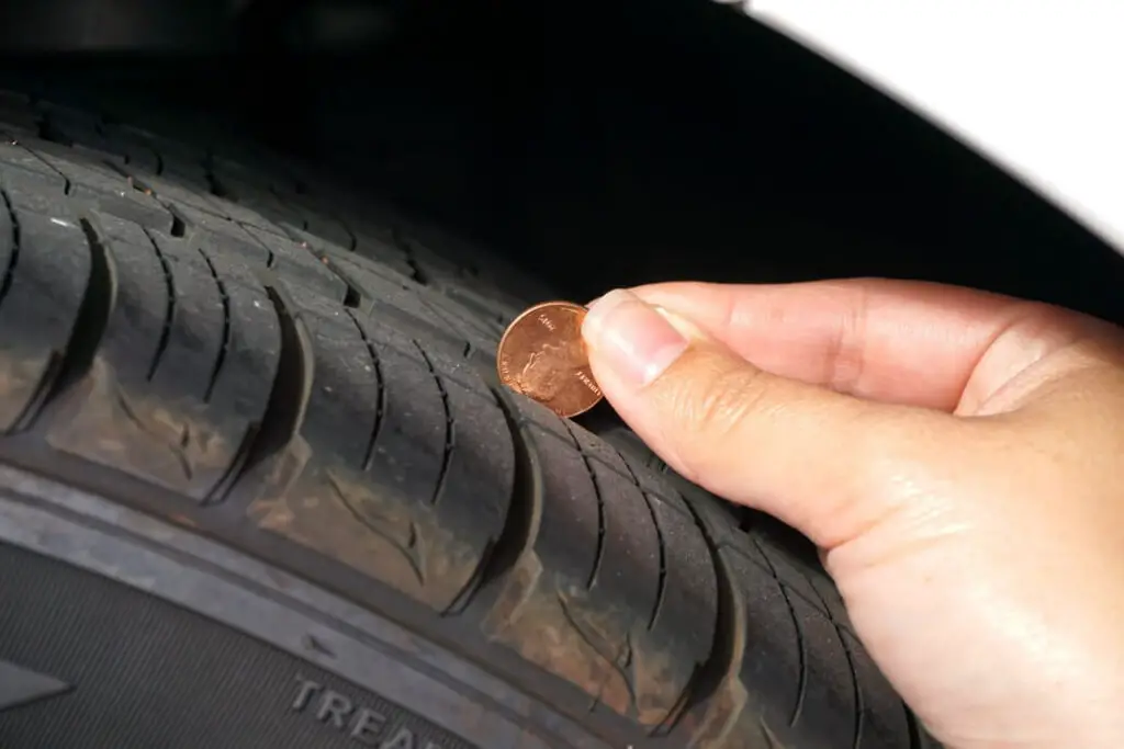 measure tire pressure with a penny