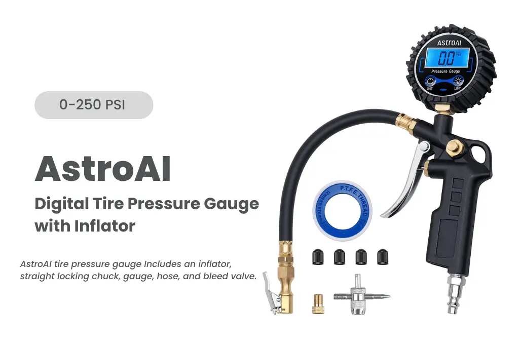 astroai digital tire pressure gauge with inflator review