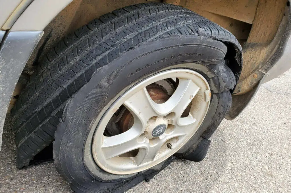 if you have a tire blowout