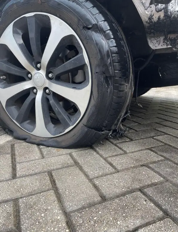 what to do when your tire blows out