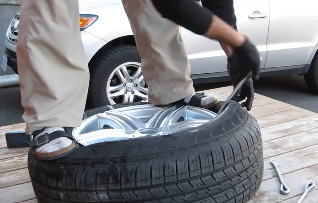 how to put tire on rim without machine