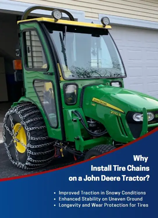 installing tire chains on john deere lawn tractor