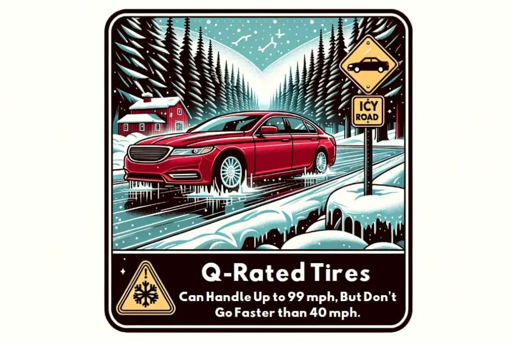 maximum speed recommended for driving with snow tires