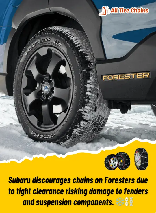 subaru forester snow chains