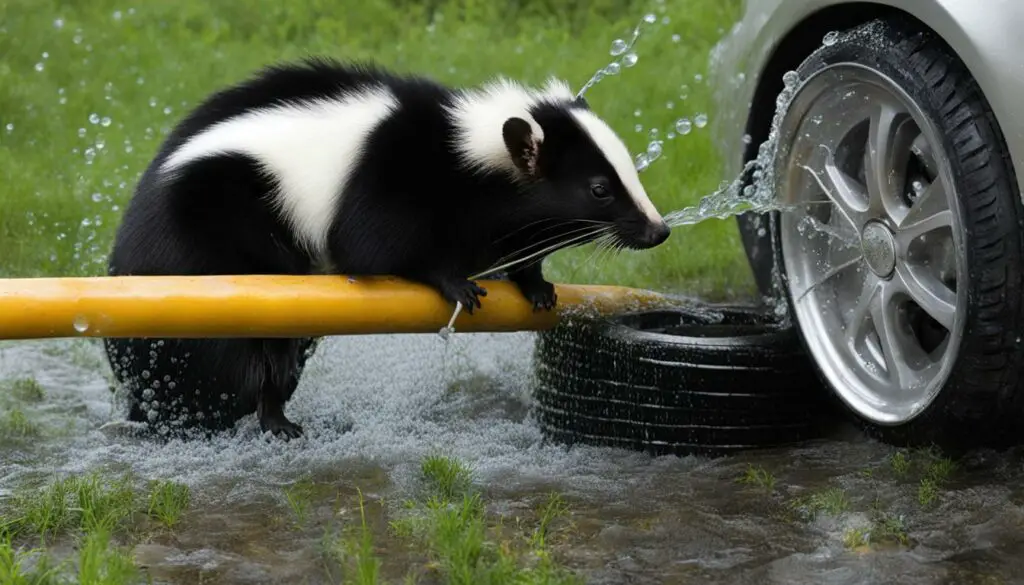 Will Soap and Water Remove Skunk Smell from Tires