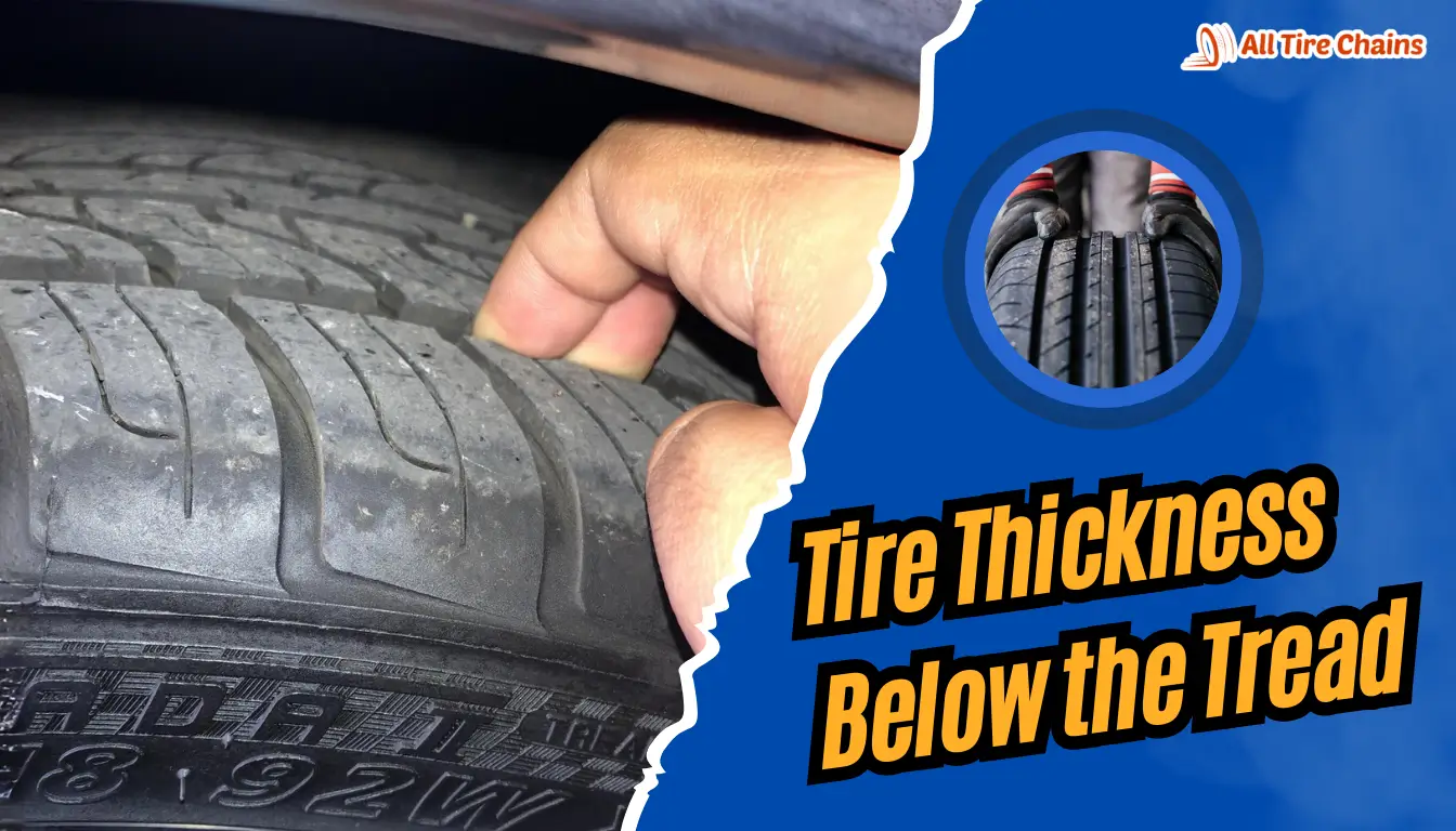 how thick is a tire below the tread
